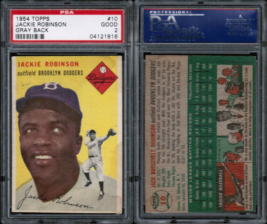 Sold at Auction: A 1955 Topps Jackie Robinson Baseball Card No. 50 (PSA 1.5  FAIR)