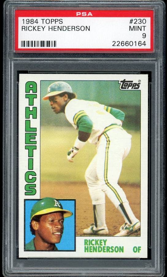 1987 Topps Rickey Henderson baseball card #735 – Yankees on