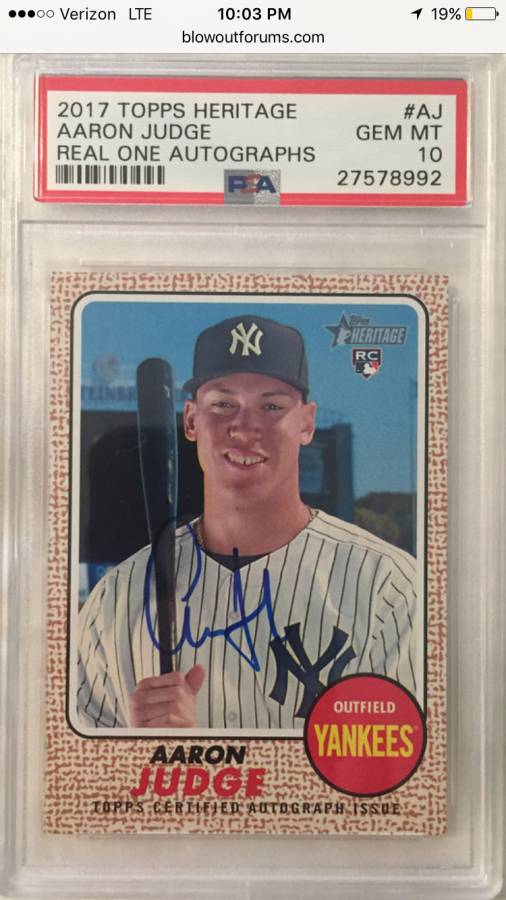 Reprint AARON JUDGE 2013 Bowman Chrome Autographed REPRINT 